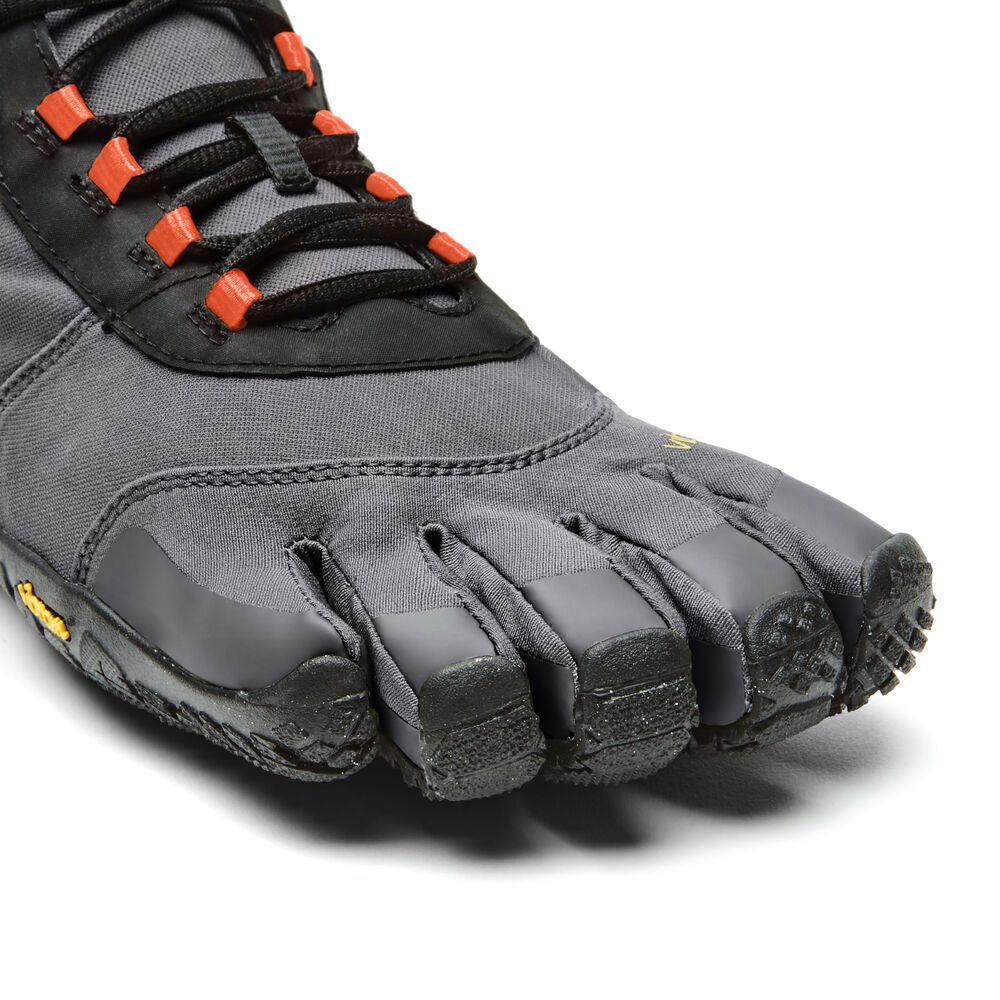 Vibram FiveFingers Herre Barfodet Sko Sort/Grå/Rød - V-Trek Insulated - 6491XBONU